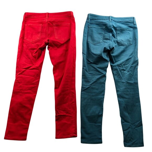Lila Ryan Womens Pants Size 26P Lot Of Two Stretch Skinny Leg Casual Red Blue - Picture 2 of 14
